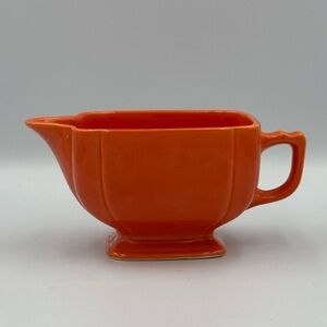 Vintage Homer Laughlin Riviera Red Century Shaped Sauce Boat